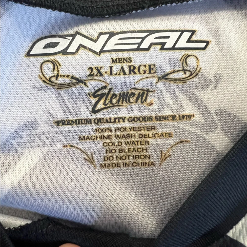 O’NEAL Motocross Men's Black and White Jersey - Picture 2 of 9